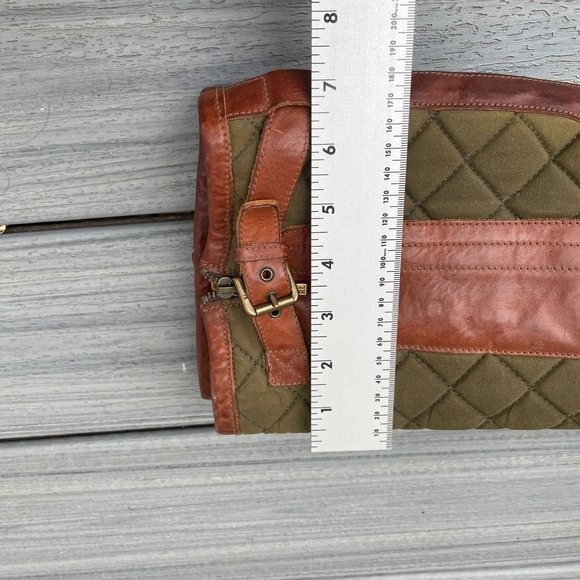 Ralph Lauren Purple‎ Label Italy Size 8B Tall Brown Leather/ Quilted Green Boots - Picture 11 of 16